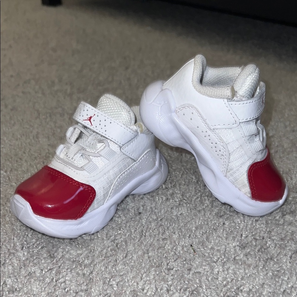 BRAND NEW Jordan Kids White and Red Sneakers